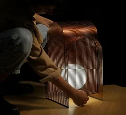 Lampe*Alma light Lampe à poser, Fold In, , L25cm, H45cm - corten