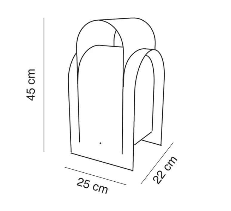 Lampe*Alma light Lampe à poser, Fold In, , L25cm, H45cm - corten