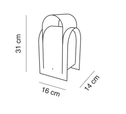 Lampe*Alma light Lampe à poser, Fold In, , L16cm, H31cm - noir