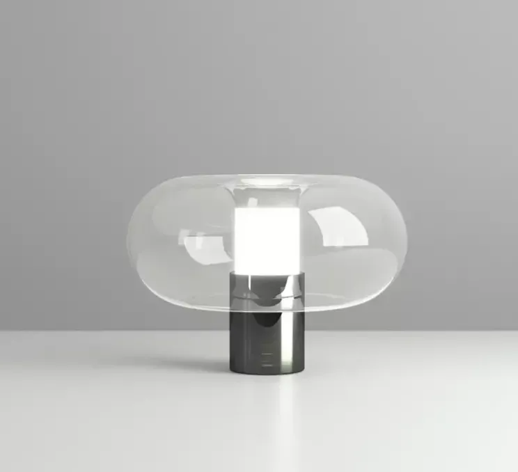 Lampe à poser, Fontanella Media, noir, Ø27cm, H20cm - Fontana Arte