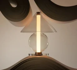 Lampe*Marset Lampe à poser, Fragile, , LED, dim, 2200K, 226 lm, Ø30,5cm, H35cm - transparent