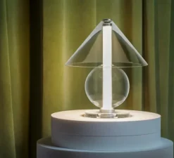 Lampe*Marset Lampe à poser, Fragile, , LED, dim, 2200K, 226 lm, Ø30,5cm, H35cm - transparent