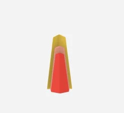 Enfants|Lampe*Matière Grise Lampe à poser, FRAGMENT, , L25,5cm, H57,6cm - Jaune poussin, Rose, Corail
