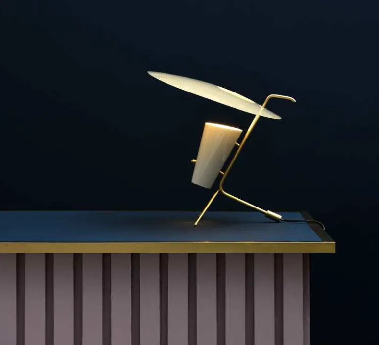 Lampe*Sammode Lampe à poser, G24 Guariche, , Ø39cm, H42cm - blanc cassé