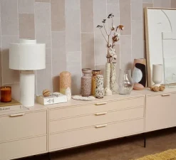 Lampe à poser, Gesso, blanc mat, Ø28,5cm, H51cm - HK Living