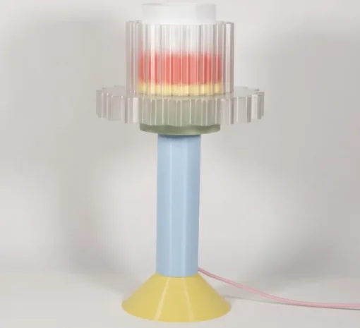 Lampe|Enfants*Warren & Laetitia Lampe à poser, Gigi XL à poser, , Ø28cm, H51cm - menthe, bleu, jaune, corail