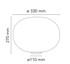 Lampe*Flos Lampe à poser, Glo Ball Basic 1, , Ø33cm, H27cm - blanc