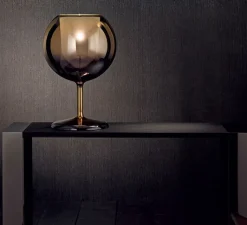 Lampe*Penta Lampe à poser, Glo large, , Ø38cm, H68cm - miroir 4ever