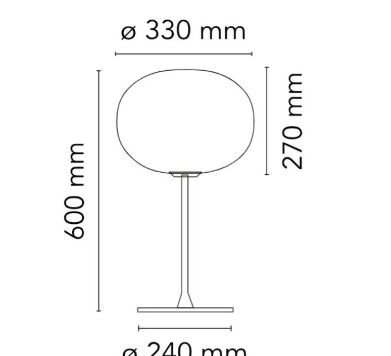 Lampe*Flos Lampe à poser, Glo-Ball Table 1, , Ø33cm, H60cm - blanc et argent