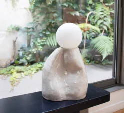 Lampe*Alice Lahana Studio Lampe à poser, Gloria, , L13,5cm, H35cm - Beige moucheté