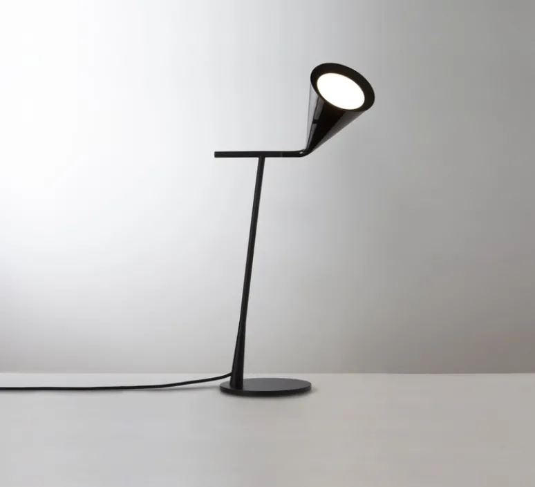 Lampe*Tooy Lampe à poser, Gordon, 561.31, , IP40, L17cm, H45cm - noir mat, noir chromé