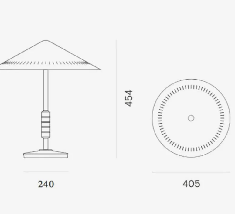 Lampe*Lyfa Lampe à poser, Governor, , Ø40,5cm, H45,4cm - laiton, noyer