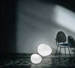 Lampe*Foscarini Lampe à poser, Gregg Grande, , L47cm, H40cm - blanc