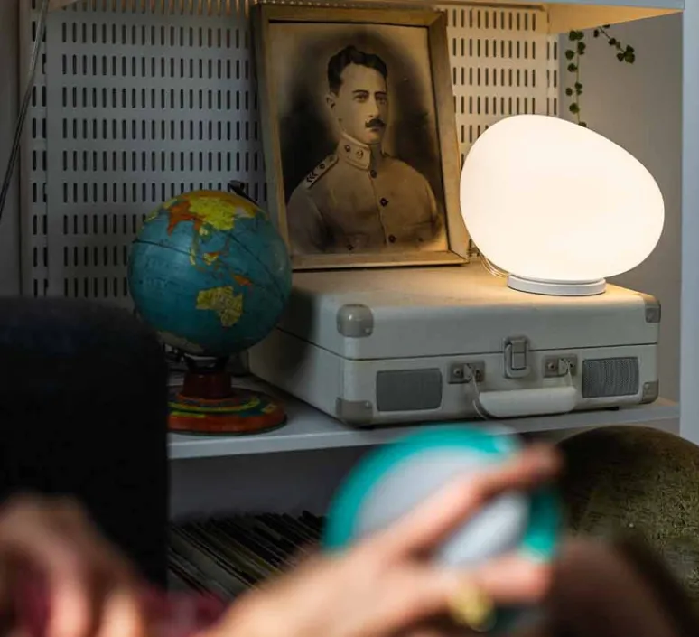 Lampe*Foscarini Lampe à poser, Gregg Media avec variateur, , L31cm, H26cm - blanc