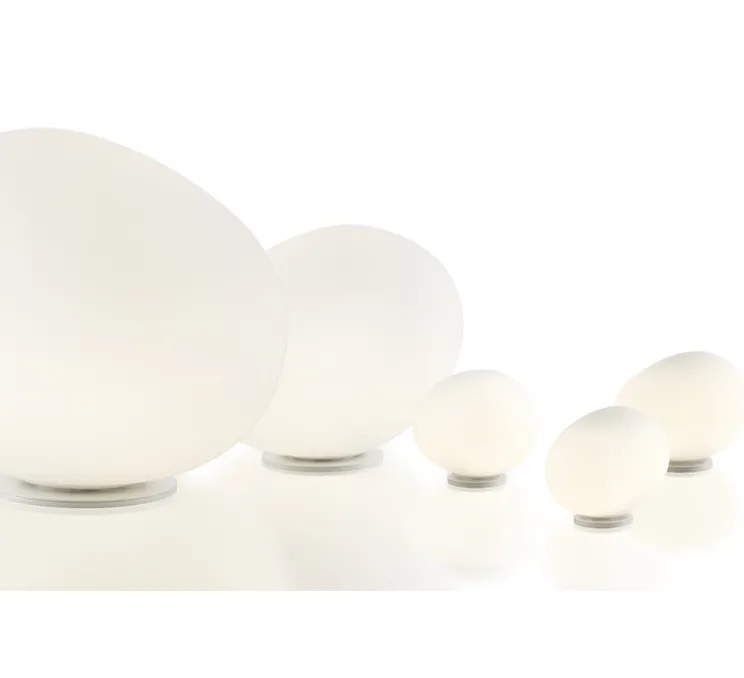 Lampe à poser, Gregg Midi, blanc et blanc, LED, 2700K, 830lm, L21cm, H17cm - Foscarini