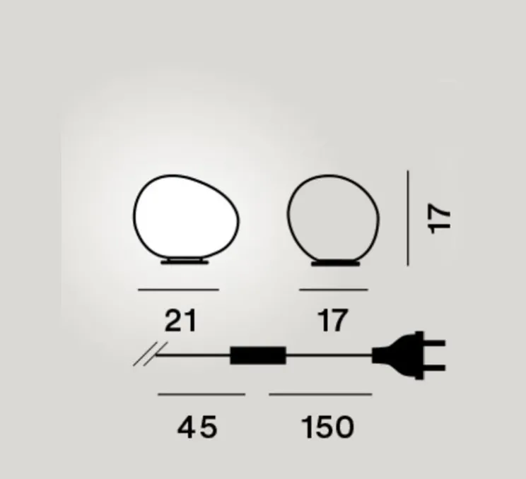 Lampe à poser, Gregg Midi, blanc et blanc, LED, 2700K, 830lm, L21cm, H17cm - Foscarini