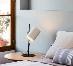 Lampe*Faro Lampe à poser, Guadalupe, lampe de table, , L24cm, H55cm - beige