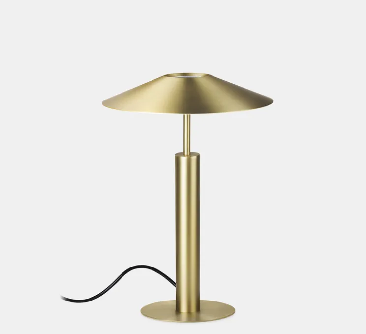 Lampe à poser, H, or mat, LED, 2700k, 534 lm, Ø28cm, H40cm - LEDs C4