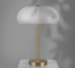 Lampe à poser, Hana, blanc, laiton , Ø49cm, H69,6cm - Schwung