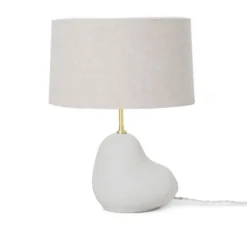 Lampe*Ferm Living Lampe à poser, Hebe small blanc cassé, abat-jour Eclipse naturel, Ø33cm, H48,5cm - Blanc cassé, naturel