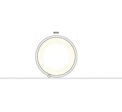 Lampe*ONOK Lampe à poser, Hoop Led Extérieur, , LED, 2700K, 915 lm, Ø50cm, H4cm - noir