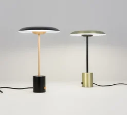 Lampe*Faro Lampe à poser, Hoshi, , 3000K, 930lm, H40cm, Ø26cm - noir, cuivre brossé