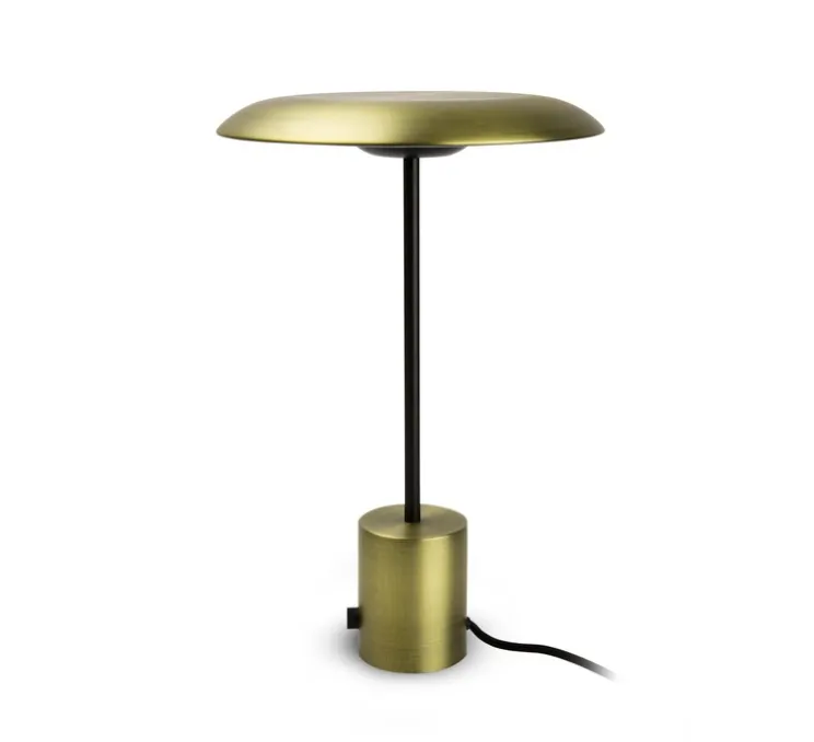 Lampe à poser, Hoshi, noir, laiton, LED, 930lm, 3000k, H40cm, Ø26cm - faro