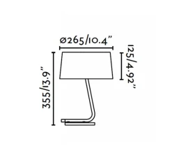 Lampe*Faro Lampe à poser, Hôtel, , H37cm - blanc