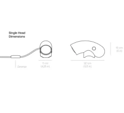 Lampe*Darmes Lampe à poser, Hyphen Simple, , L11cm, H15cm, 3000K, 1000lm - Noir chromatique