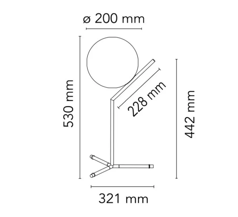 Lampe*Flos Lampe à poser, IC Lights Table 1 High, , Ø32,1cm, H53cm - opalin et chromé