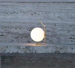 Lampe à poser, IC Table 1 low 10 Anniversary, or 24K, L20cm, H25,3cm - Flos
