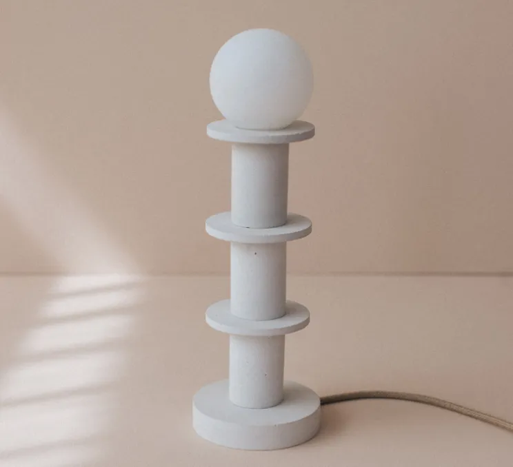 Lampe à poser, Idoia 3, blanc, Ø12,5cm, H30cm - Zuri