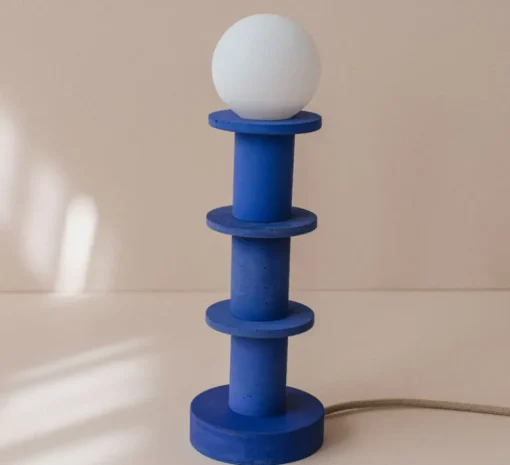 Lampe*Zuri Lampe à poser, Idoia 3, , Ø12,5cm, H30cm - bleu