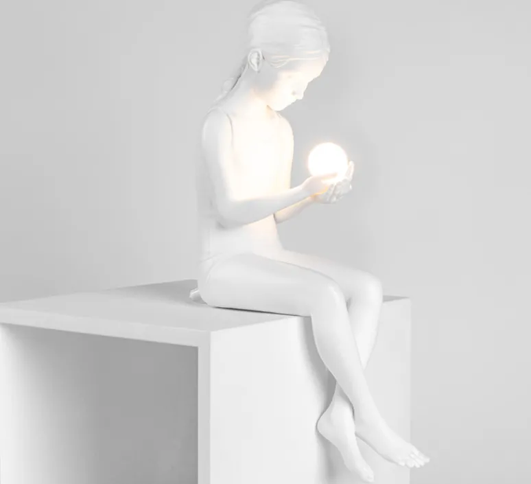 Enfants|Lampe*Seletti Lampe à poser, Innerglow Mini Girl, , L22cm, H49,5cm - blanc