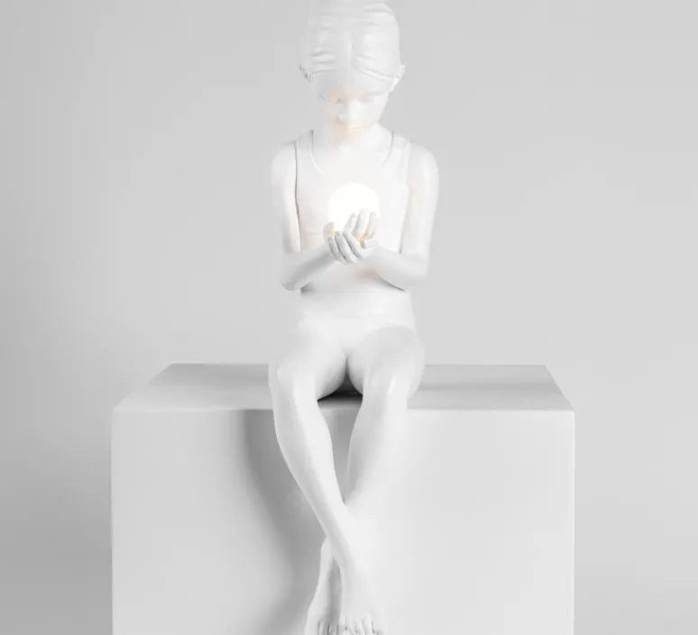 Enfants|Lampe*Seletti Lampe à poser, Innerglow Mini Girl, , L22cm, H49,5cm - blanc