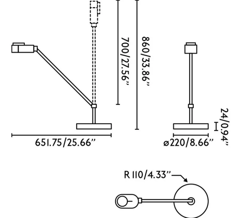 Lampe*Faro Lampe à poser, Inviting, , LED, dim, 2700K-4800K, 410 lm, L22cm, H86cm - blanc mat