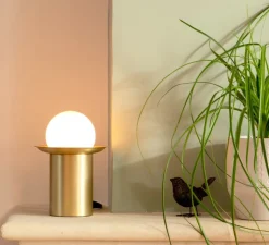 Lampe*CVL Lampe à poser, Janed, , Ø12cm, H16,8cm - laiton satiné