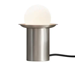 Lampe*CVL Lampe à poser, Janed, , Ø12cm, H16,8cm - nickel satiné