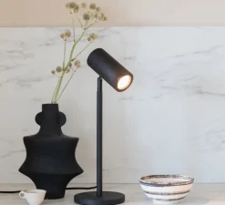 Lampe*Good&Mojo Lampe à poser, Java, , Ø18cm, H47cm - noir