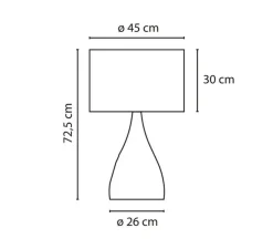 Lampe à poser, Jazz 1333, beige, Ø45cm, H72,5cm - Vibia