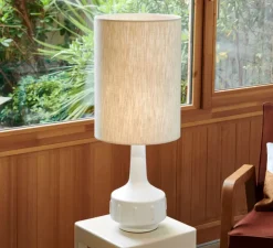 Lampe à poser, Jimmy L, blanc, Ø32cm, H83cm - Market Set