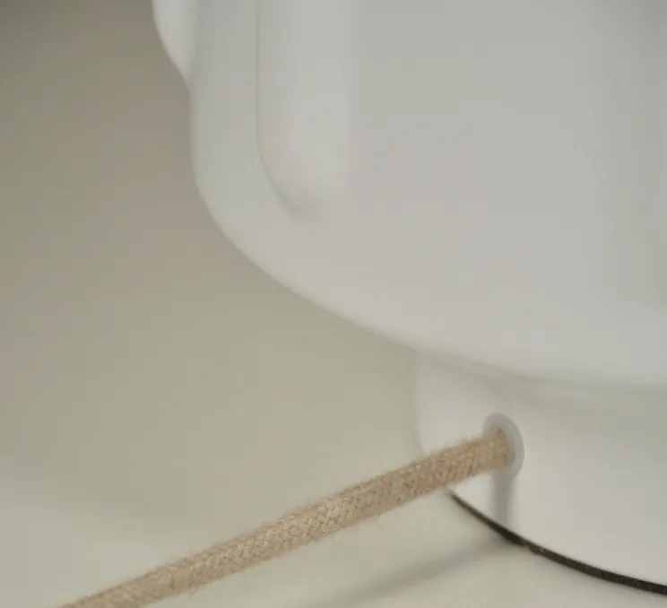 Lampe à poser, Jimmy L, blanc, Ø32cm, H83cm - Market Set