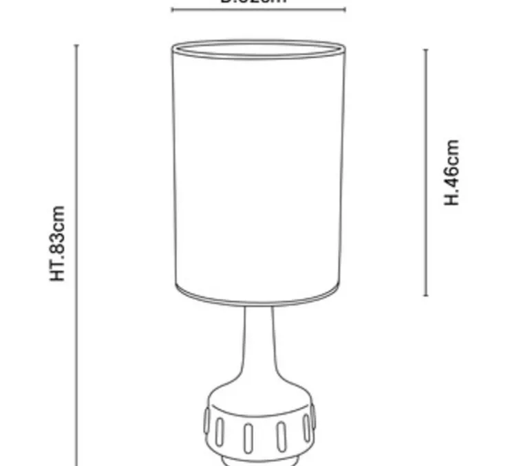 Lampe à poser, Jimmy L, blanc, Ø32cm, H83cm - Market Set