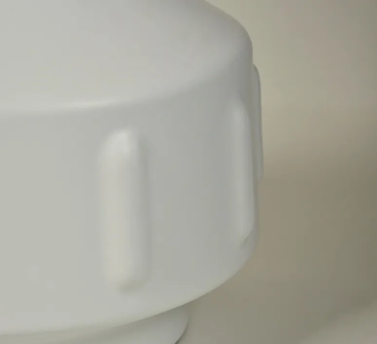 Lampe*Market Set Lampe à poser, Jimmy L, , Ø32cm, H83cm - blanc, beige et galon à motif