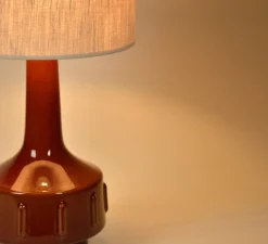 Lampe*Market Set Lampe à poser, Jimmy L, , Ø32cm, H83cm - brun et beige