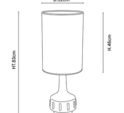 Lampe*Market Set Lampe à poser, Jimmy L, , Ø32cm, H83cm - brun et beige