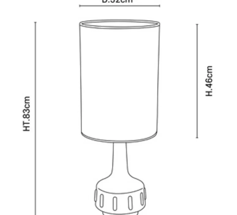 Lampe*Market Set Lampe à poser, Jimmy L, , Ø32cm, H83cm - brun et beige