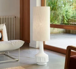 Lampe à poser, Jimmy XL, blanc, Ø36cm, H121cm - Market Set