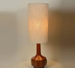 Lampe à poser, Jimmy XL, brun et beige, Ø36cm, H121cm - Market Set