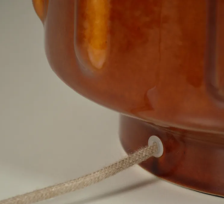 Lampe à poser, Jimmy XL, brun et beige, Ø36cm, H121cm - Market Set